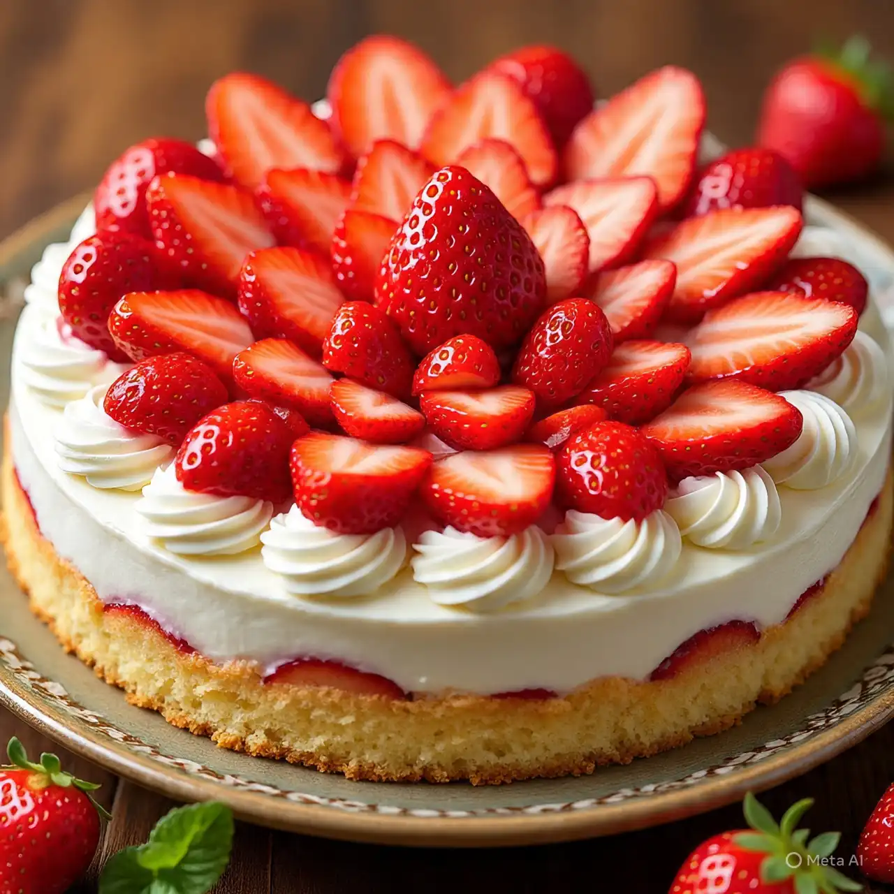 كيك بالفراوله