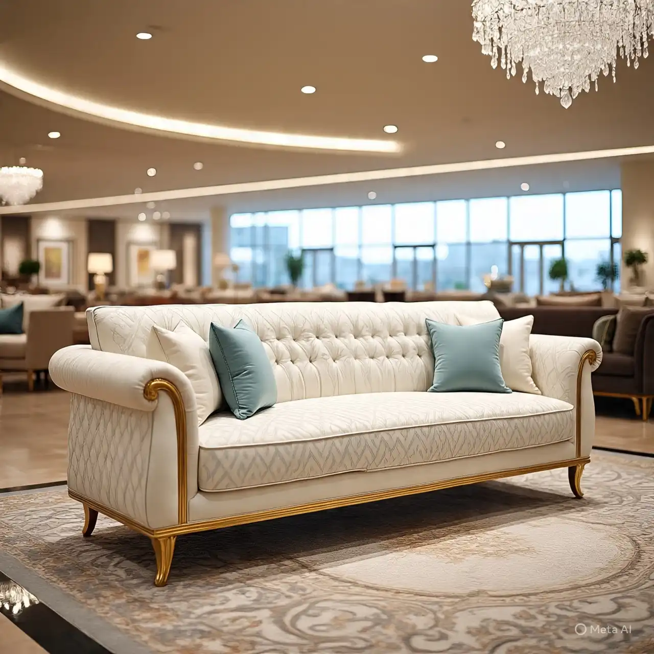 كنب أبيض فاخر